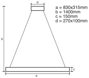 LED állítható fényerejű kristály csillár kábellel LED/45W/230V + DO