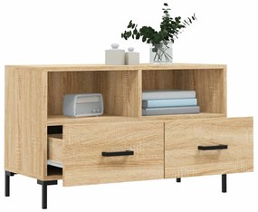sonoma tölgy színű szerelt fa TV-szekrény 80 x 36 x 50 cm