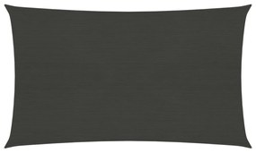 antracitszürke HDPE napvitorla 160 g/m² 3 x 5 m