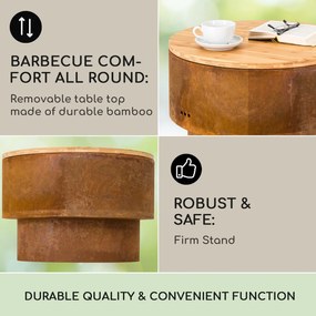 Blumfeldt Pompeji Rust, tűzrakóhely és grill, Ø 60cm, acél