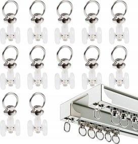 Függönykarnis Békák Függönygörgők Fém függönykarnis kocsi 12 db