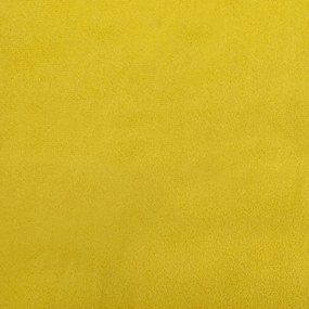 sárga bársony kanapéágy 90 x 200 cm