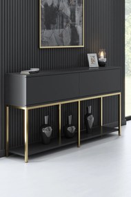 Konzolasztal Lord - Anthracite, Gold