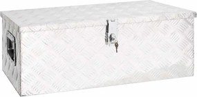 vidaXL ezüstszínű alumínium tárolóláda 80 x 39 x 30 cm