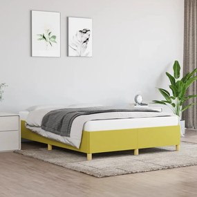 zöld szövet ágykeret matrac nélkül 140 x 190 cm