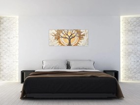 Kép – Arany életfa mozaikban (120x50 cm)