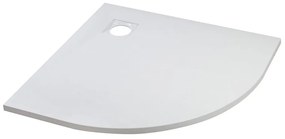 Cagliari White 80x80x2,6 cm íves, SMC zuhanytálca szifonnal