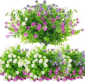 Mesterséges virágok dekoráció réti virág csokor szett 6 db-os