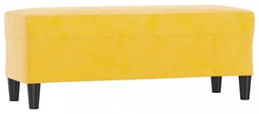 sárga bársony pad 100 x 35 x 41 cm