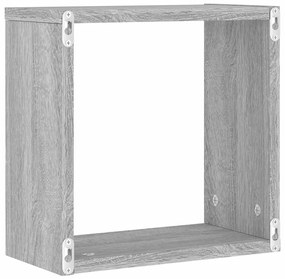 4 db szürke sonoma fali kockapolc 30 x 15 x 30 cm