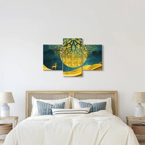 Kép - absztrakció, arany táj (90x60 cm)
