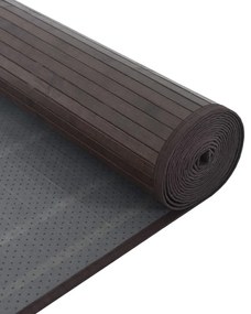 négyszögletű sötétbarna bambusz szőnyeg 100 x 500 cm