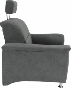 Fotel, szürke szövet, SANTIAGO