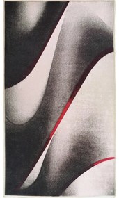 Fehér-fekete mosható szőnyeg 150x80 cm - Vitaus
