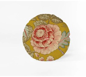 Japanese Flowers sárga párna, ø 40 cm - Velvet Atelier