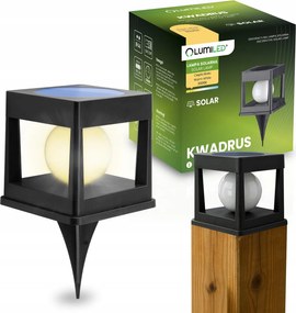 Napelemes lámpa kerti oszlophoz LED-es beszúrható gömb rátét XL