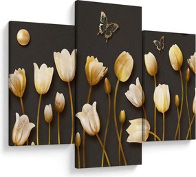 Kép - Tulipánok - absztrakt (90x60 cm)