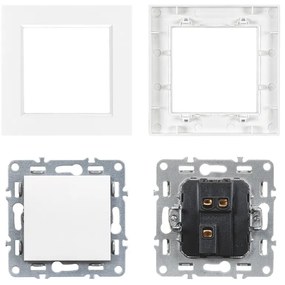 Nova váltókapcsoló 10A 250V 106 fehér kerettel