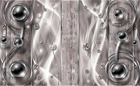 Fotótapéta Ezüst Gömbök és Gyémántok Metál 250x175 Elegáns design +ragasztó