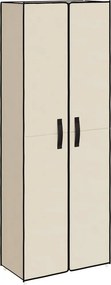 vidaXL krémszínű szövet cipősszekrény 60 x 30 x 166 cm
