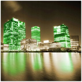 Poszterek 100x100 London zöld épületei