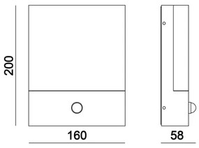 Top Light - LED Kültéri fali lámpa érzékelővel NOEL LED/10W/230V IP54