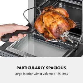 Klarstein AeroVital Cube Chef, forrólevegős fritőz, 1700 W, 14 l, 16 program, felső és alsó fűtés