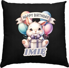 Nyuszis párna Nyuszi Név Születésnapi Ajándék Fekete