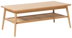 Natúr színű dohányzóasztal tölgyfa dekoros asztallappal 60x120 cm Barrali – Unique Furniture