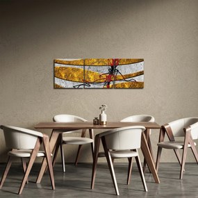 Absztrakt kép (órával) (90x30 cm)
