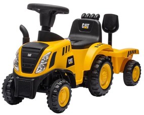 Push autó traktor CAT 2xAA sárga/fekete