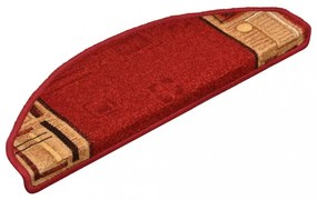 15 db piros öntapadó lépcsőszőnyeg 65 x 21 x 4 cm