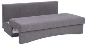 Kárpitozott, karfa nélküli, kihúzható háromszemélyes kanapé mindennapi alváshoz PAUL szürke