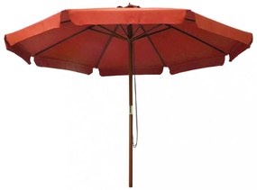 terrakotta kültéri napernyő farúddal 330 cm
