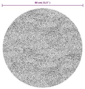HUARTE antracit rövid szálú puha és mosható szőnyeg Ø 80 cm