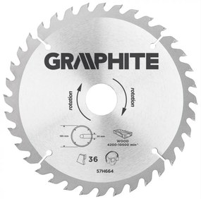 KŐRFŰRÉSZLAP 185*30MM HM 36FOG GRAPHITE