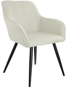 tectake 404624 marilyn vászon kinézetű székek - krém / fekete