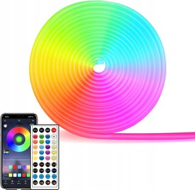 Neon Led Szalag 5M Rgb Bluetooth Alkalmazás Távirányító Vízálló