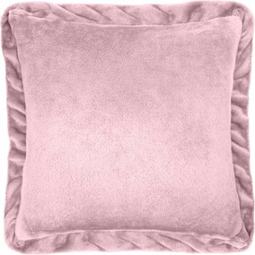Dekoratív párnahuzat Ruffly 40x40 púderrózsaszín, fodros