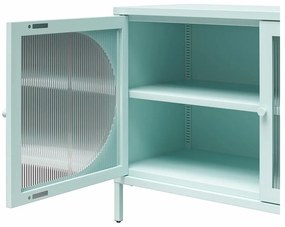 Világoskék fém tálalószekrény 100x64x40 cm Luna – Støraa