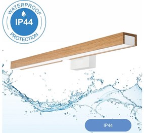 Brilagi-LED fürdőszobai tükörmegvilágítás WOODY MIRROR LED/12W/230V IP44 tölgy/fehér 8590828607496