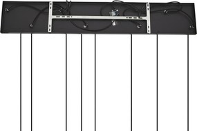 Art Deco függőlámpa fekete borostyánszínű üveggel 8-lámpás - Hanne