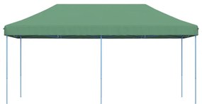 zöld összecsukható felugró rendezvénysátor 580x292x315 cm