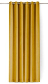 Mustársárga bársony dimout (részleges sötétítő) függöny 140x270 cm Velto – Filumi