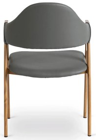 Szürke Eco-bőr Étkezőszék WILLY