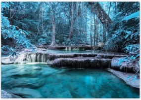 Poszterek 100x70 Erawan Kék vízesés