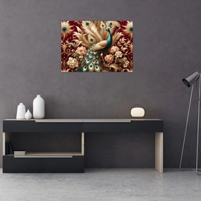 Kép – Elegáns páva (70x50 cm)
