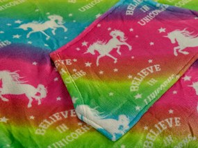 ALICORN színes báránybunda hatású kapucnis, ujjas pléd