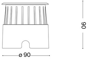Ideal Lux - LED Taposólámpa FLOOR LED/3W/230V átm. 9 cm CRI 90 IP67 króm