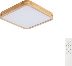 Brilagi - dimmelhető LED lámpa WOODLINE SQUARE LED/48W/230V tölgy 40x40 cm + távirányító